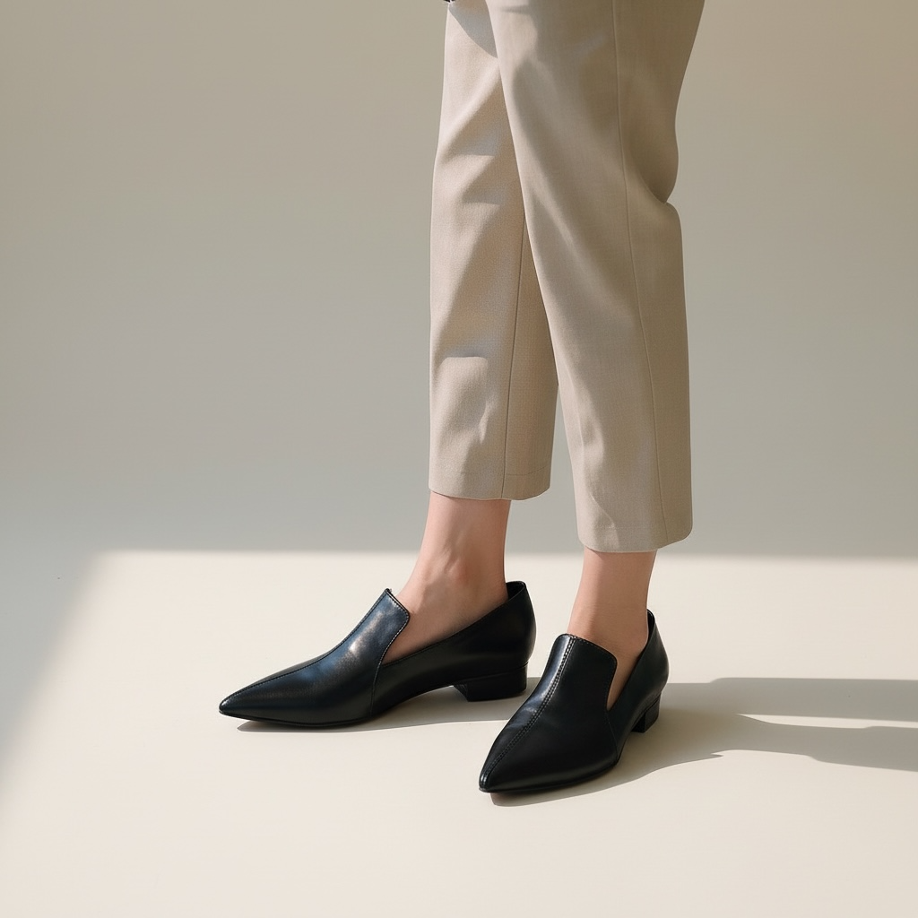Scarpa pelle modello Classic woman colore nero, décolleté. Tacco basso.
