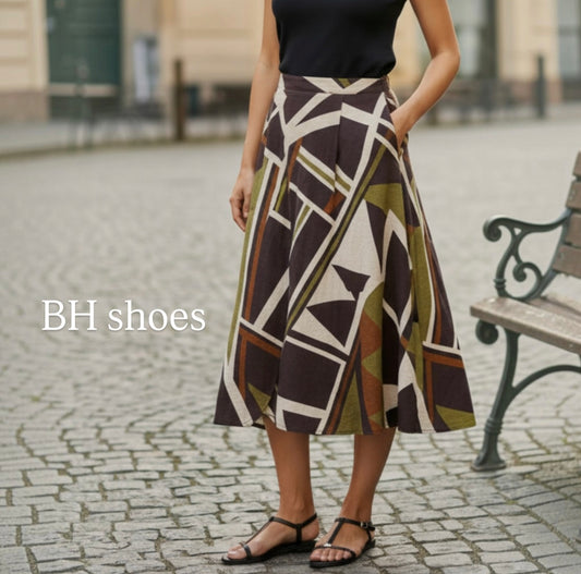 Sandalo donna estivo t-bar di pelle nero lucido abrasivo  | BH shoes design