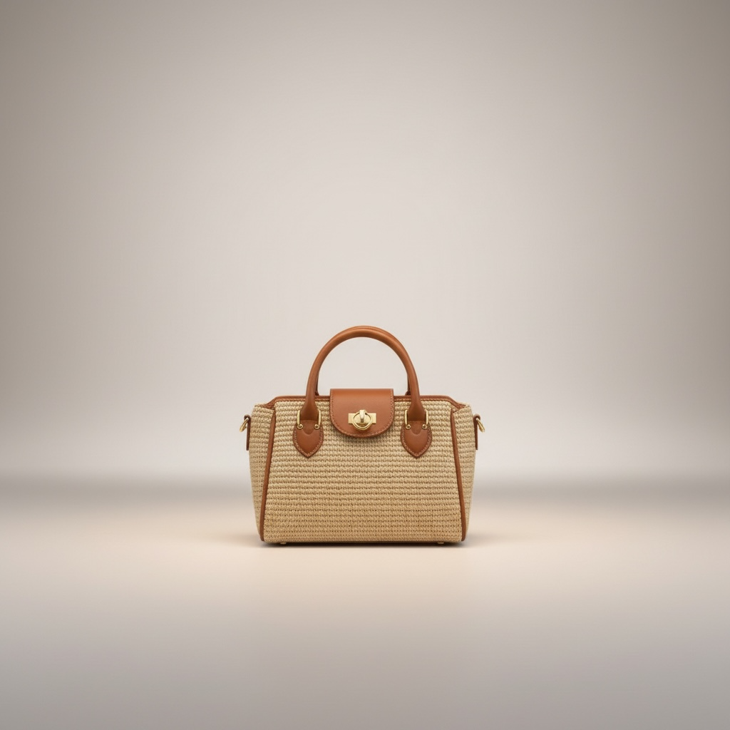“Mini Paglia”-Una borsa elegante e versatile che unisce materiali naturali e raffinatezza ecologica