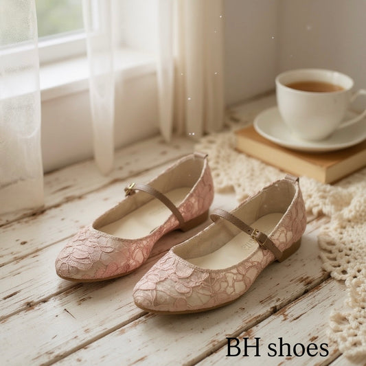 Décolleté Ballerine Mary jane di Pizzo Rosa