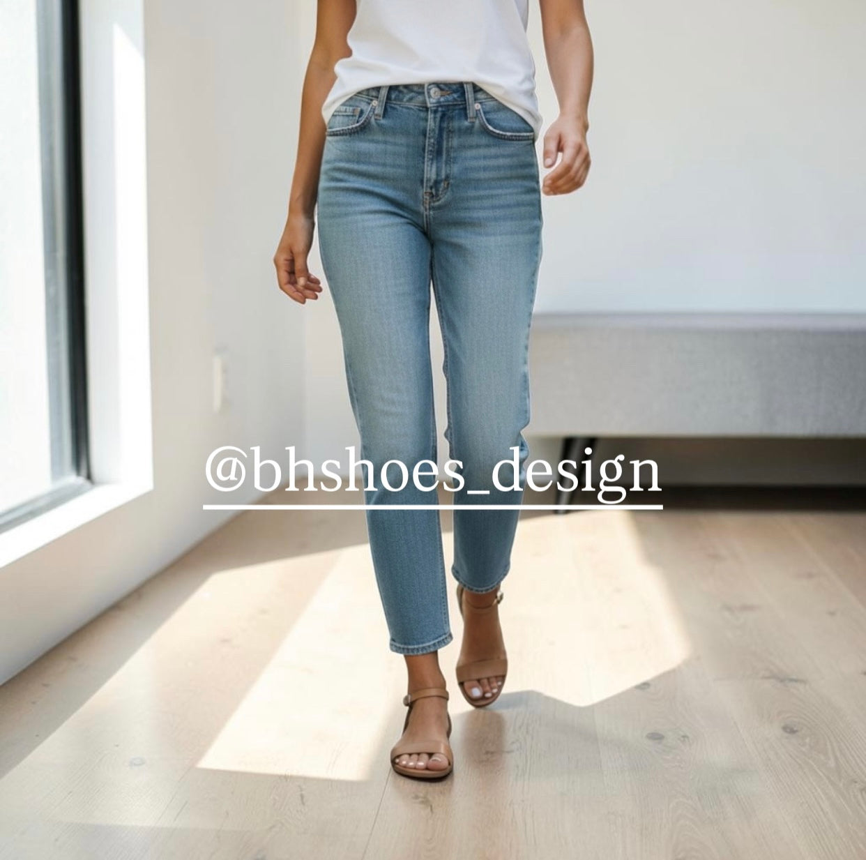 Sandalo basso Flat Donna in Vera Pelle Beige Tortora | BH shoes elegance