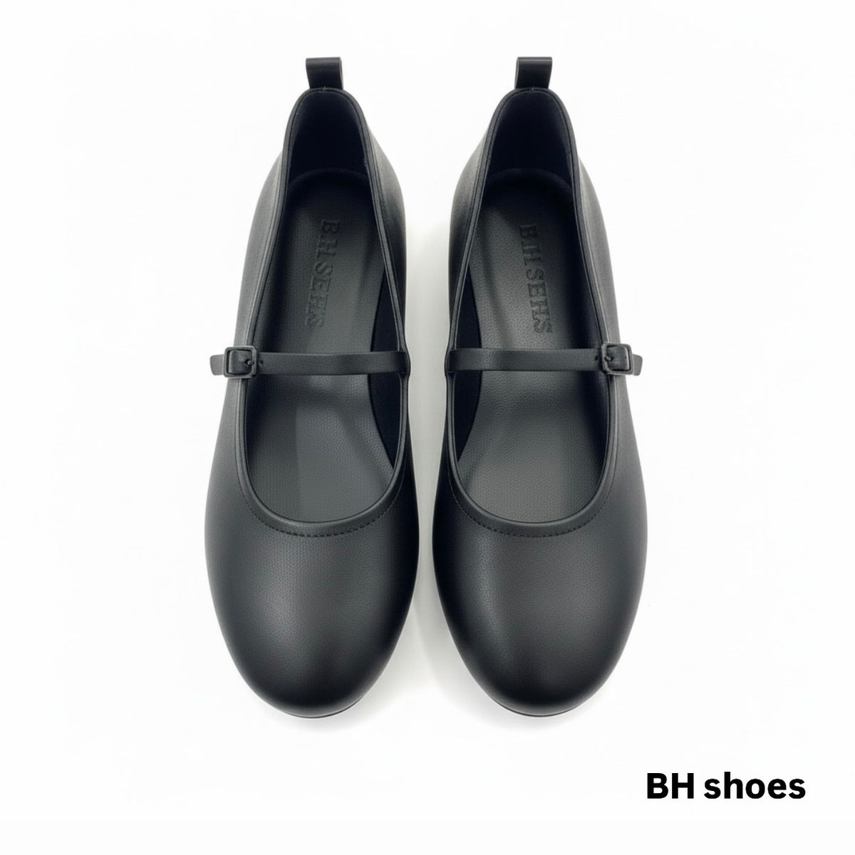 BH shoes Extra morbida confotable ballerina di pelle nero | con fibbia | vera pelle Made in Italy