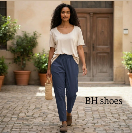 Pantalone “Alice”Casual ed eleganteTaglio Ampio color Navy