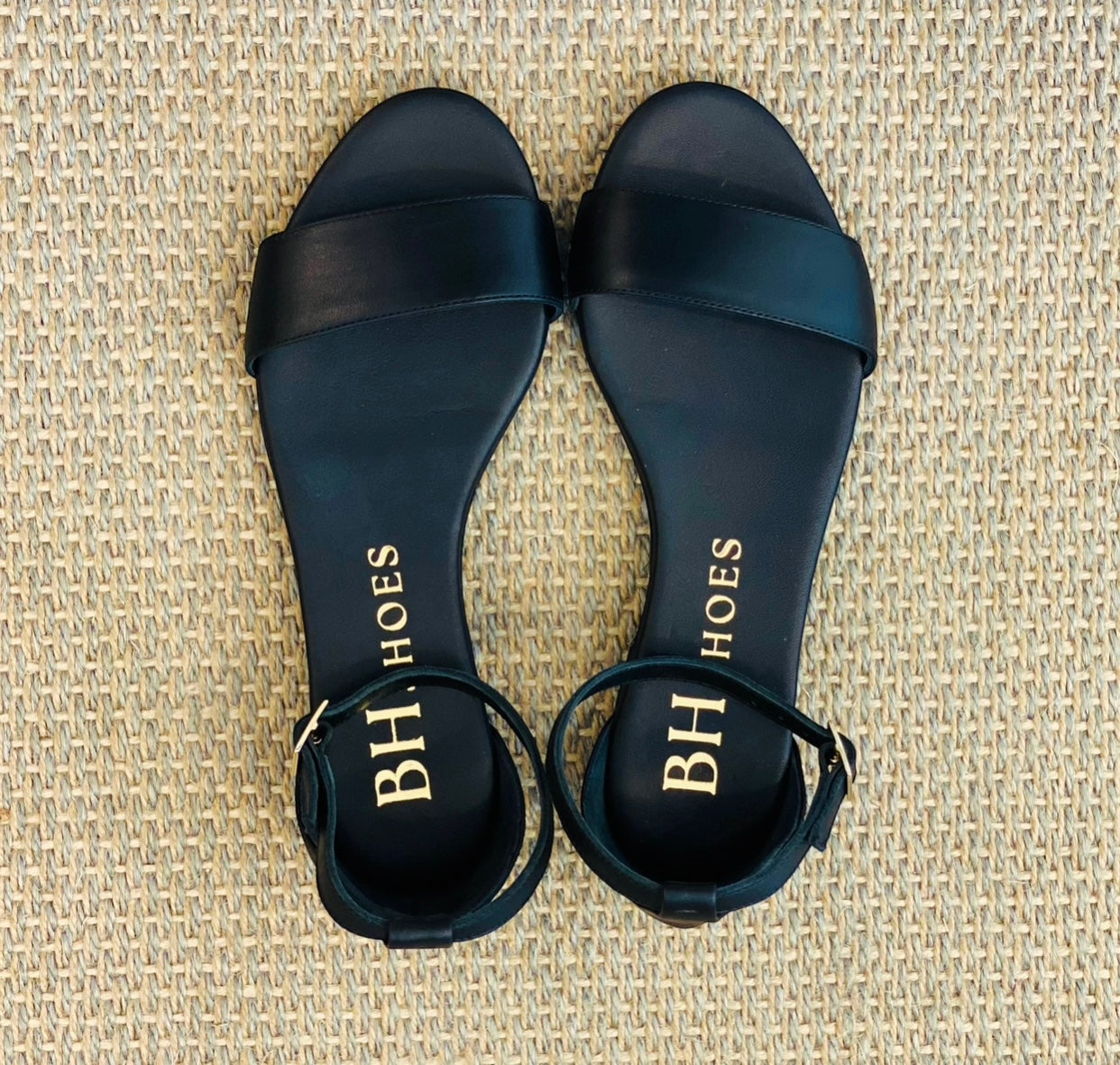 Sandalo Flat M01097 Pelle Nero