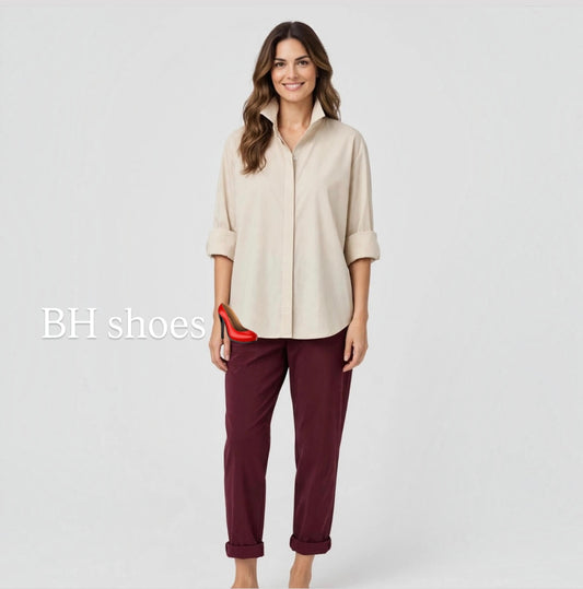 Melissa un pantalone tutto in viscosa estremamente morbido colore bordeaux