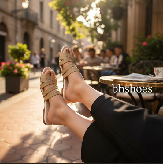 Sandalo pelle slip-on dal design minimal e moderno -BH shoes