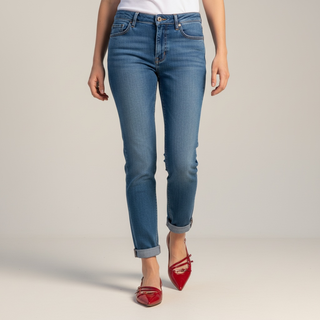 Sandalo Slingback di Pelle Vernice Rossa, h.1cm.