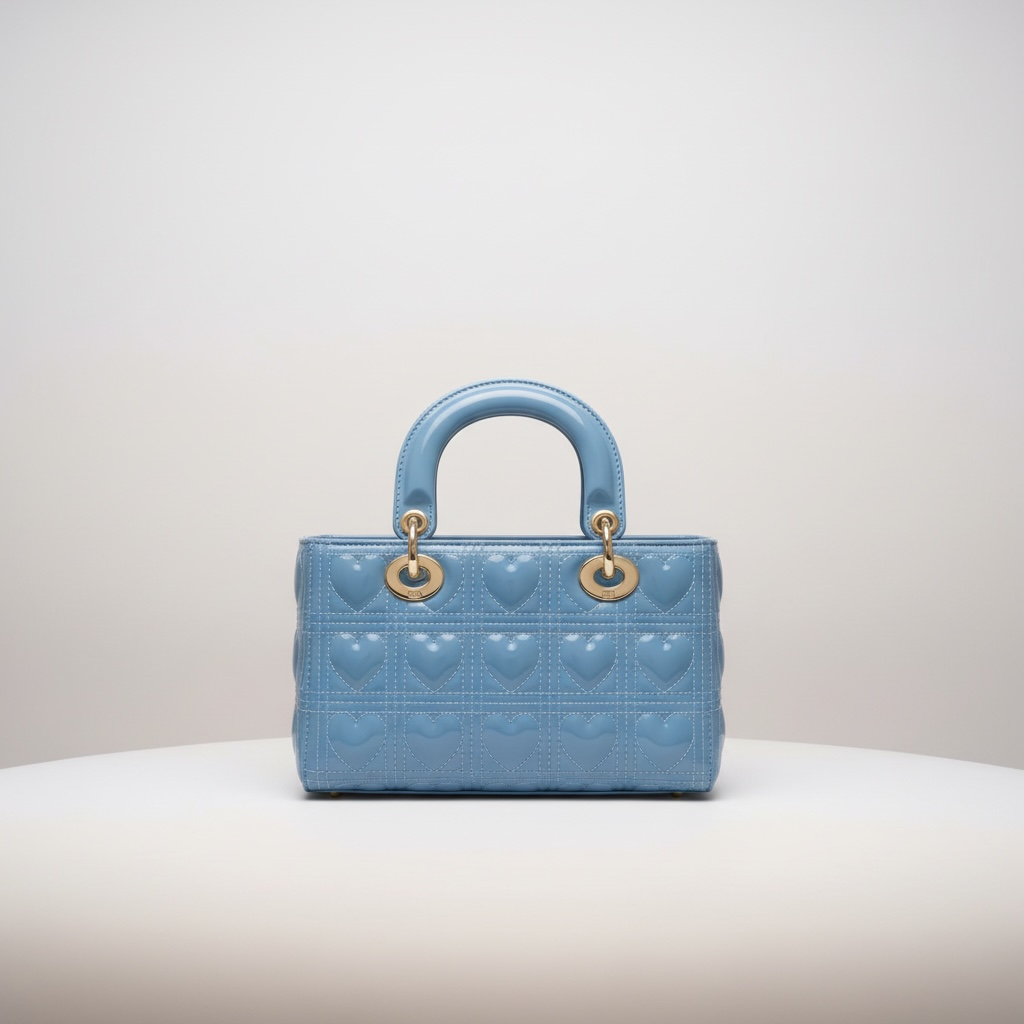 M i L u’ -Una Borsa Handbag di colore azzurro lucido design elegante
