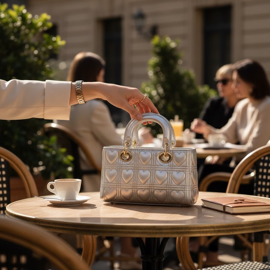 M i L u’ -Una Borsa Handbag di colore argento lucido design elegante - BH shoes