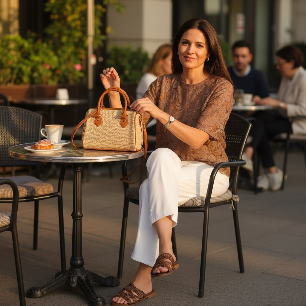 A L I c e -Bianco Casual ed elegante il pantalone versatilità nella tonalità total white